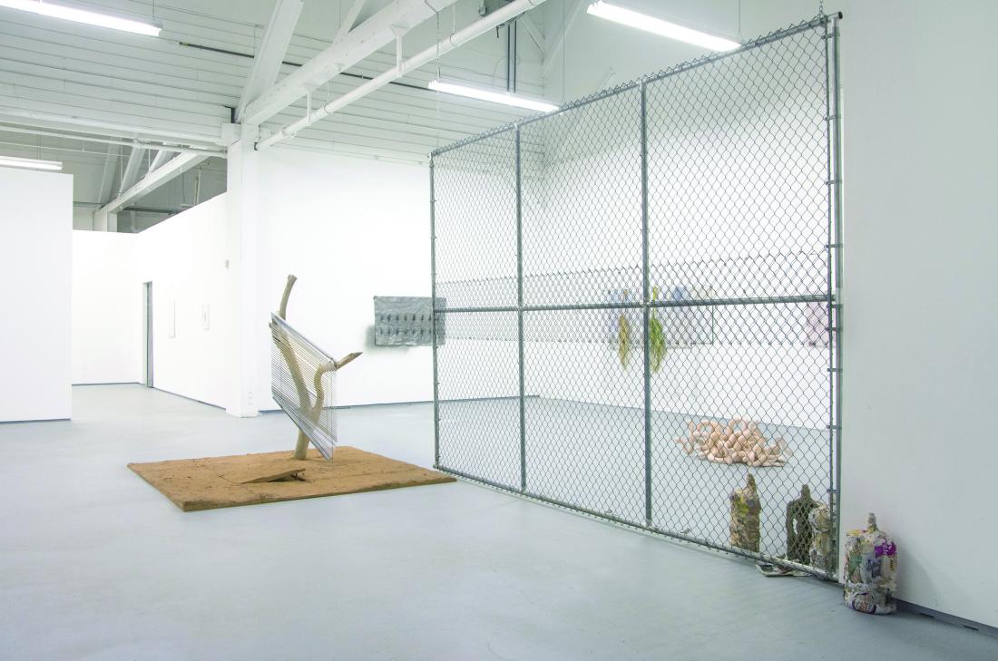 SV Randall, Javelin, 2017, installation view, mixed media.