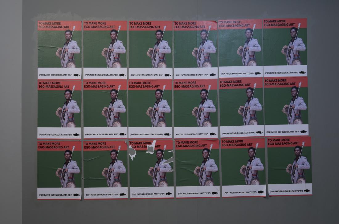 Massa Lemu, He Who Gave Us Teeth Should Give You Art to See: A Patois Bourgeois P.arty Manifesto (installation view), 2018