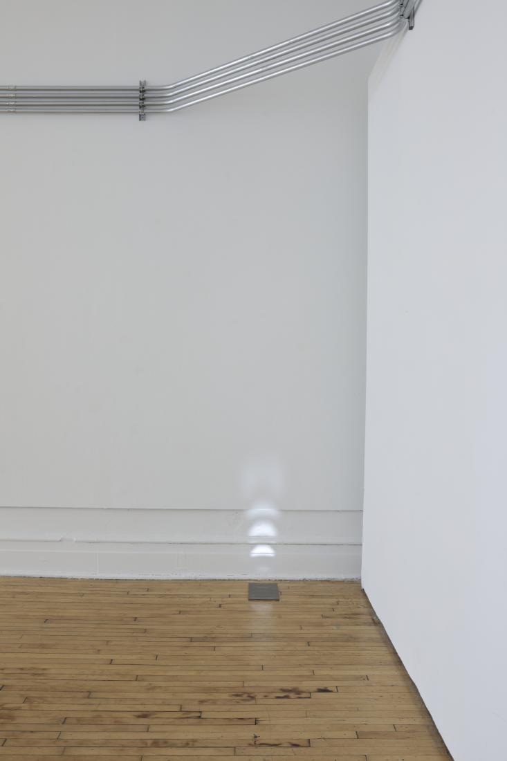 Western Standards K80X4, 2019. Dimension variable. Electrical conduit connected to building's power supply, 4 LED lamps, existing architecture