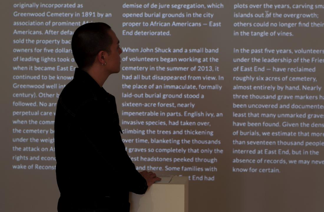 Installation view. The Afterlife of Jim Crow, 2019.