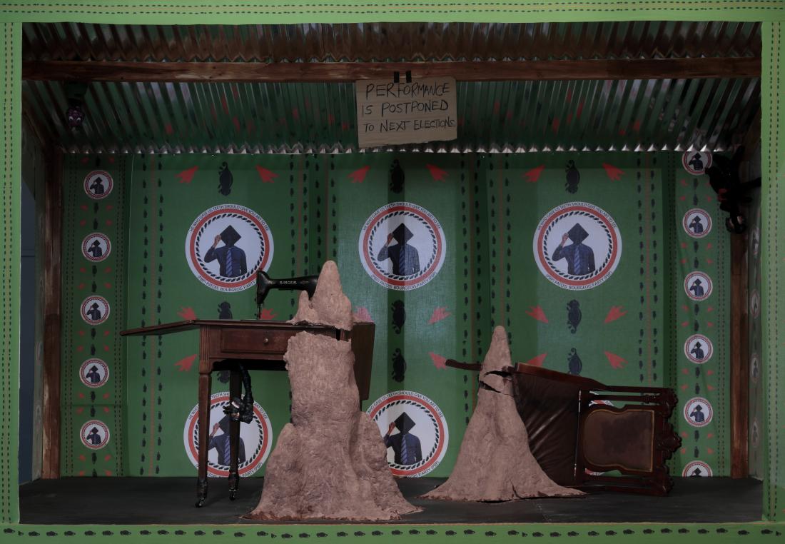 Massa Lemu, He Who Gave Us Teeth Should Give You Art to See: A Patois Bourgeois P.arty Manifesto (installation view), 2018