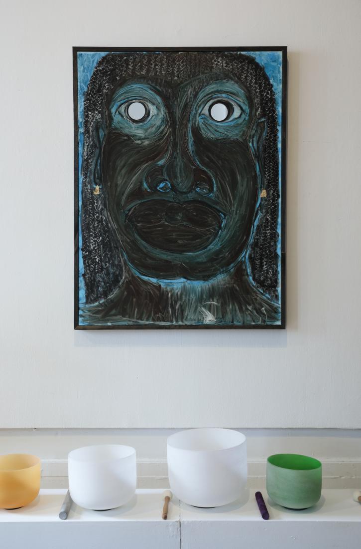 â€œPrimordial Emanations, that which is brought forth follows the womb: a surrender to her luminous blackness,â€ Installation Images, Courtesy of David Hale.