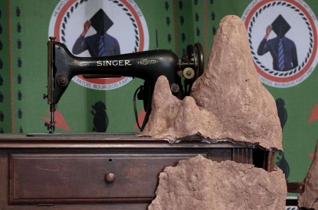 Massa Lemu, He Who Gave Us Teeth Should Give You Art to See: A Patois Bourgeois P.arty Manifesto (installation view), 2018