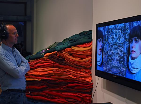 visitor at FEED opening